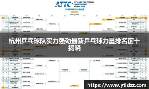 杭州乒乓球队实力强劲最新乒乓球力量排名前十揭晓